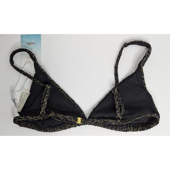 Andie Swim Black Gold The Tropez Bikini Top Demi Moore Collection - Picture 4 of 9